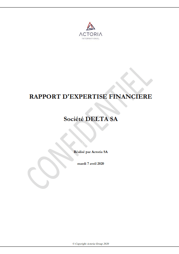 Rapport dExpertise Financiere SA GINDRO V2 001 Rapport dExpertise Financiere SA GINDRO V2 001
